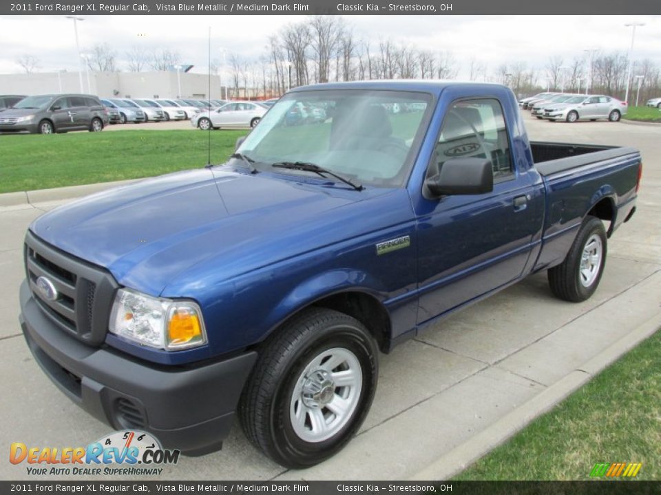 2011 Ford Ranger XL Regular Cab Vista Blue Metallic / Medium Dark Flint Photo #7