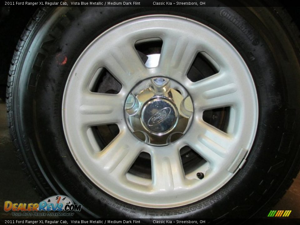 2011 Ford Ranger XL Regular Cab Vista Blue Metallic / Medium Dark Flint Photo #9