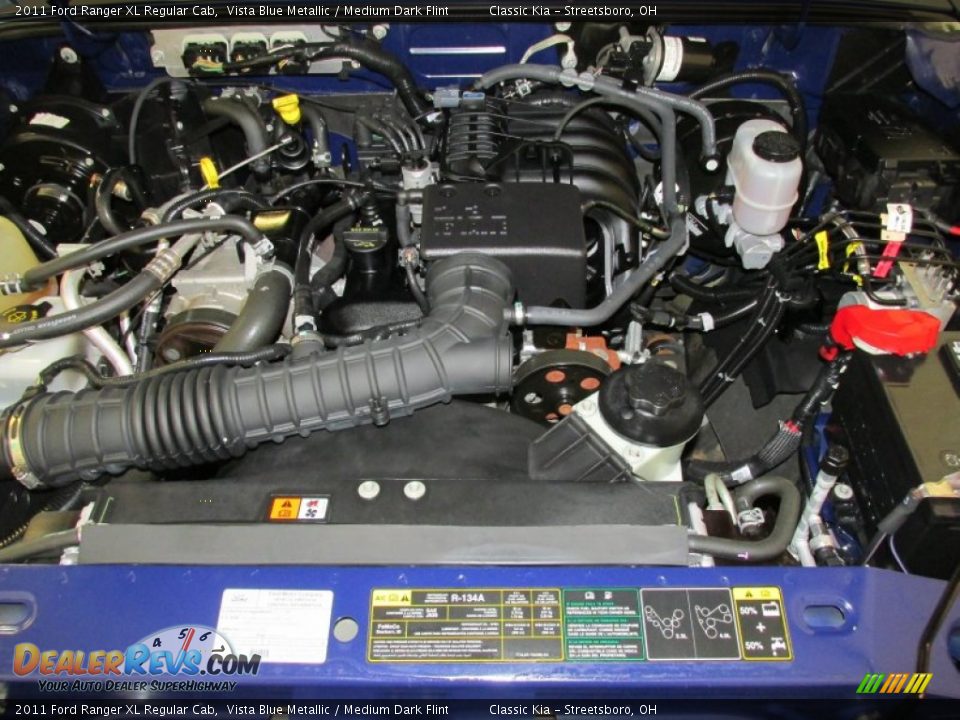 2011 Ford Ranger XL Regular Cab Vista Blue Metallic / Medium Dark Flint Photo #10