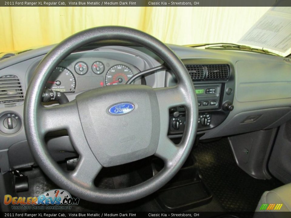 2011 Ford Ranger XL Regular Cab Vista Blue Metallic / Medium Dark Flint Photo #11