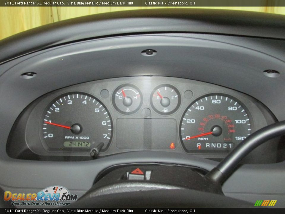 2011 Ford Ranger XL Regular Cab Vista Blue Metallic / Medium Dark Flint Photo #12