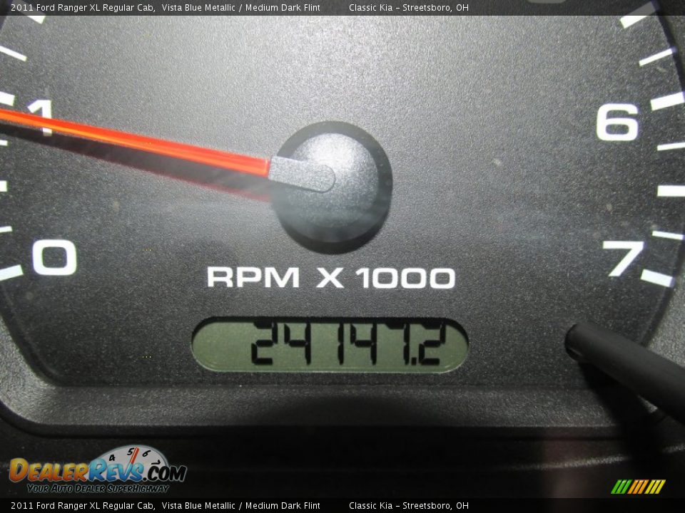 2011 Ford Ranger XL Regular Cab Vista Blue Metallic / Medium Dark Flint Photo #13