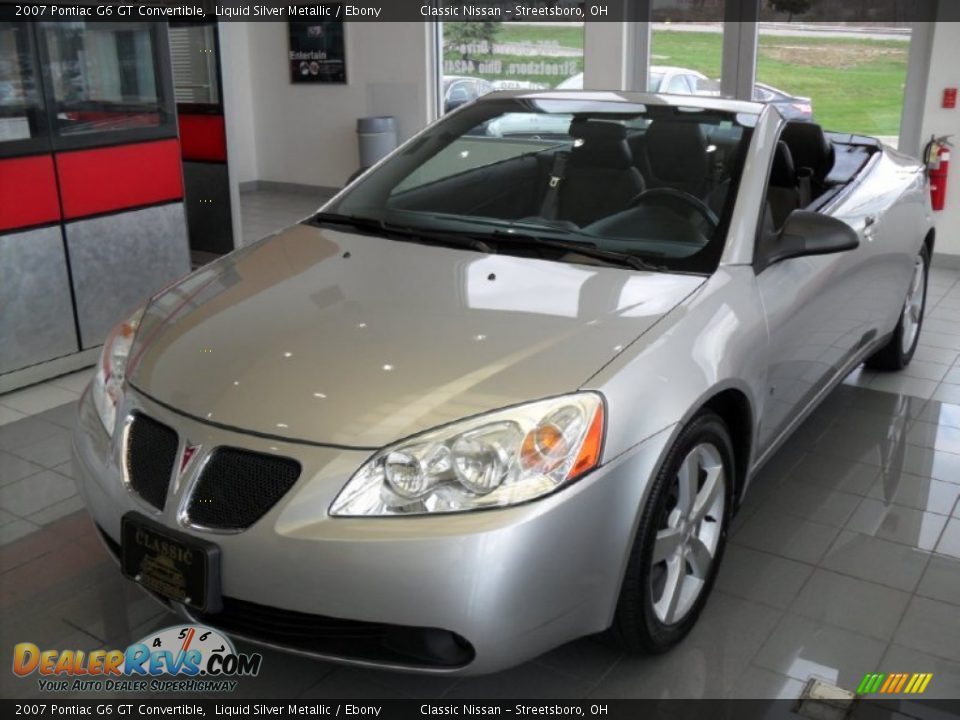 2007 Pontiac G6 GT Convertible Liquid Silver Metallic / Ebony Photo #1