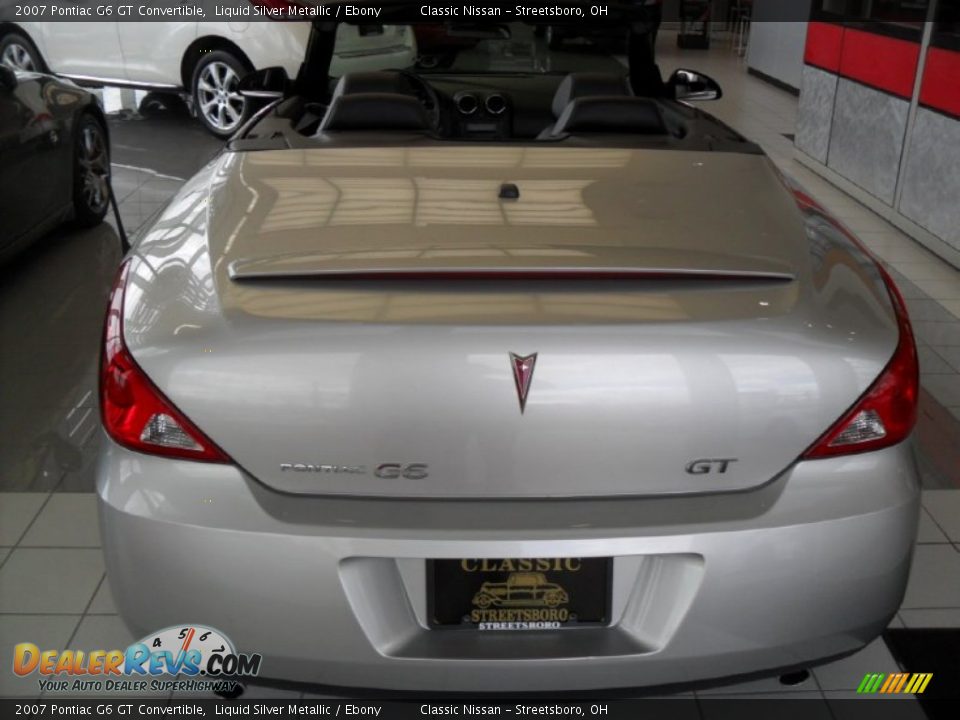 2007 Pontiac G6 GT Convertible Liquid Silver Metallic / Ebony Photo #3