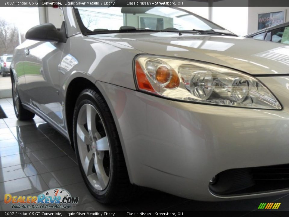 2007 Pontiac G6 GT Convertible Liquid Silver Metallic / Ebony Photo #6