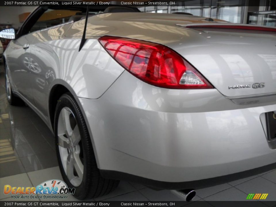2007 Pontiac G6 GT Convertible Liquid Silver Metallic / Ebony Photo #8
