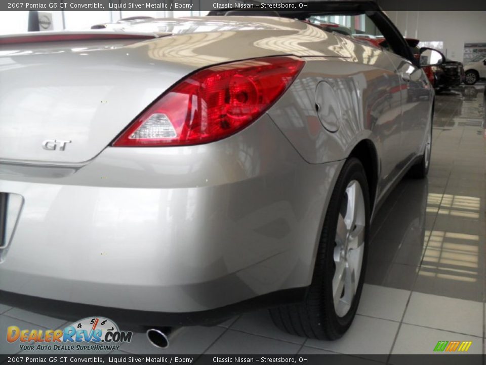 2007 Pontiac G6 GT Convertible Liquid Silver Metallic / Ebony Photo #9