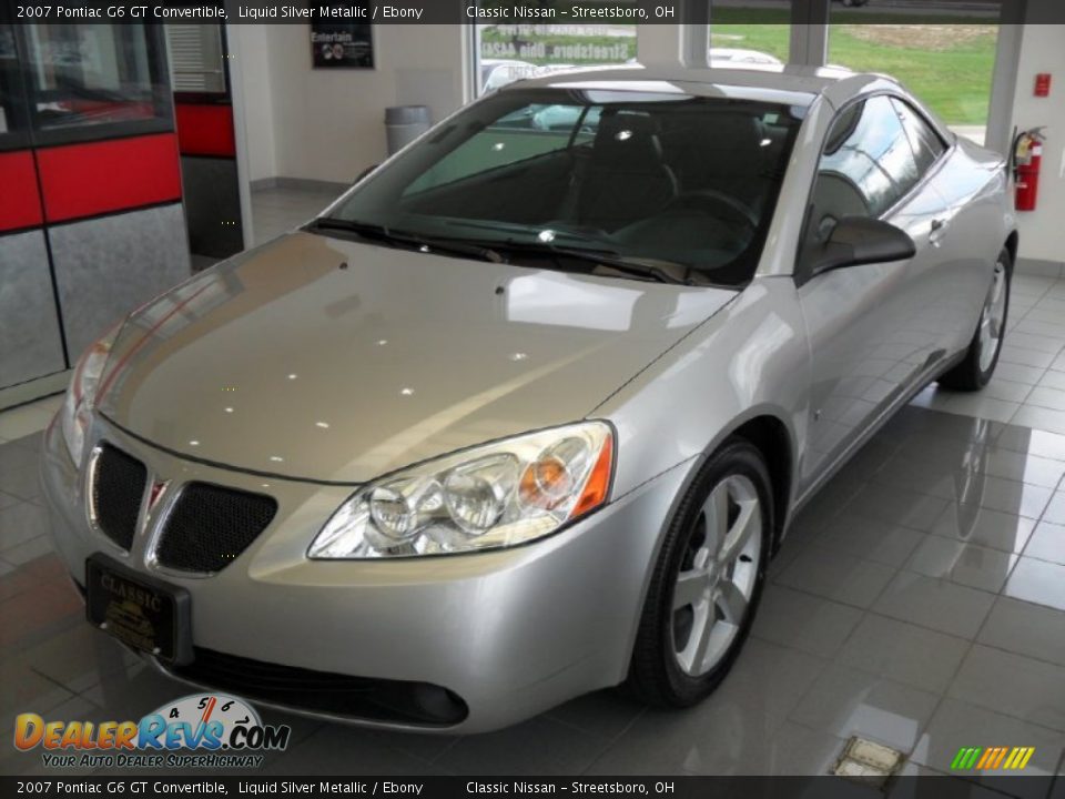 2007 Pontiac G6 GT Convertible Liquid Silver Metallic / Ebony Photo #10