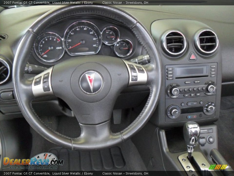 2007 Pontiac G6 GT Convertible Liquid Silver Metallic / Ebony Photo #16