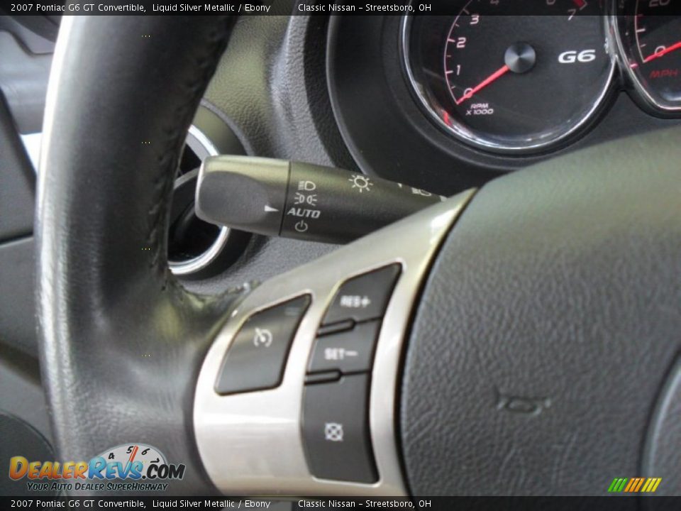 2007 Pontiac G6 GT Convertible Liquid Silver Metallic / Ebony Photo #21
