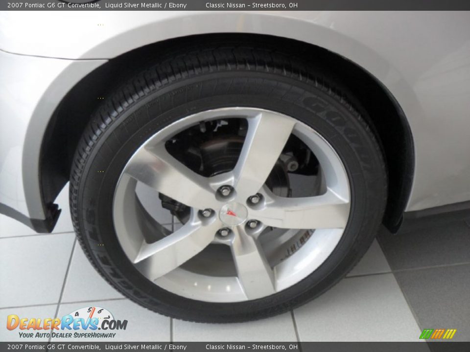 2007 Pontiac G6 GT Convertible Liquid Silver Metallic / Ebony Photo #22