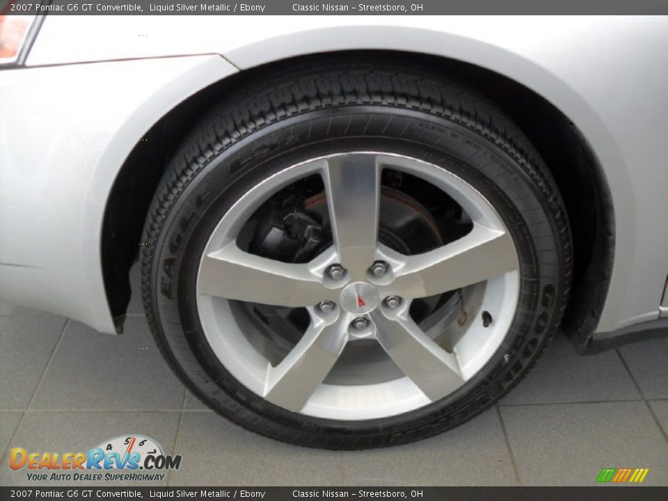 2007 Pontiac G6 GT Convertible Liquid Silver Metallic / Ebony Photo #24