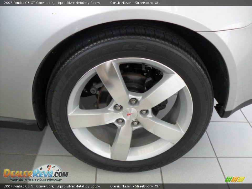 2007 Pontiac G6 GT Convertible Liquid Silver Metallic / Ebony Photo #25