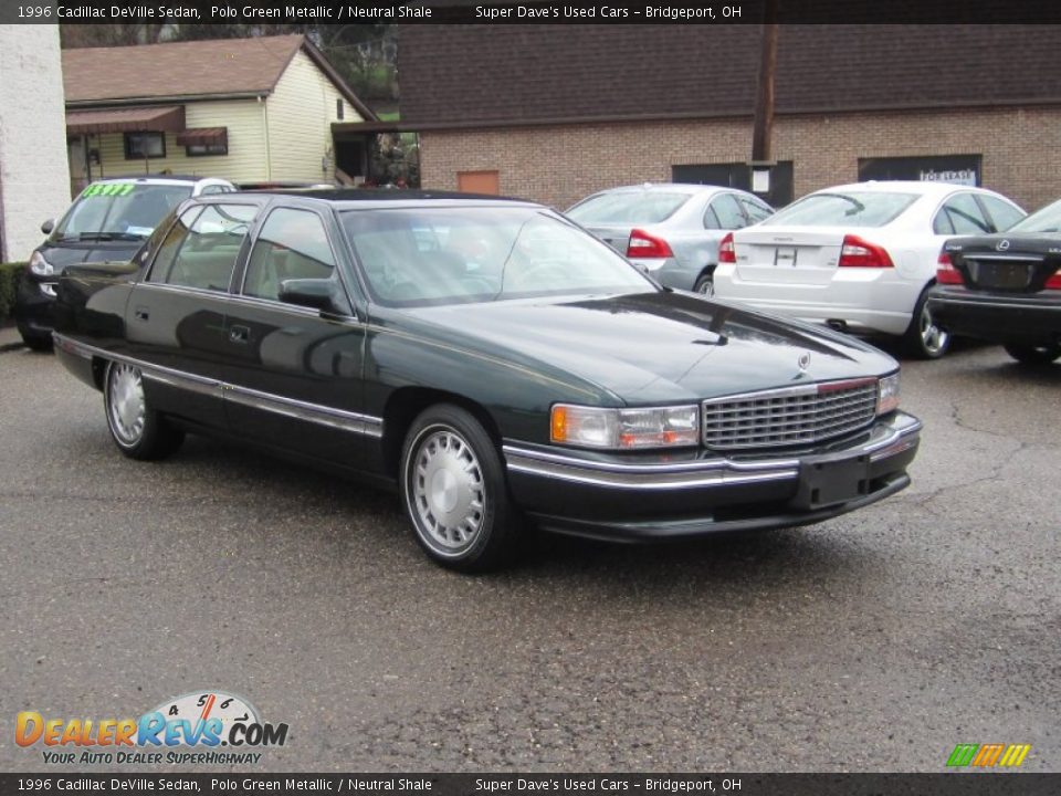 1996 Cadillac DeVille Sedan Polo Green Metallic / Neutral Shale Photo #1