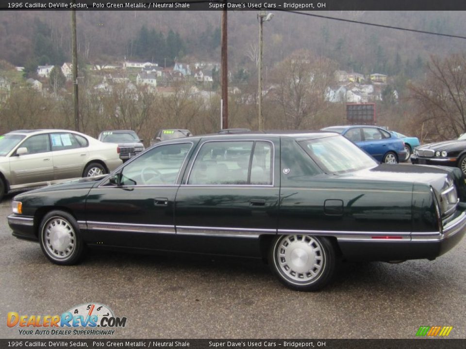 1996 Cadillac DeVille Sedan Polo Green Metallic / Neutral Shale Photo #7