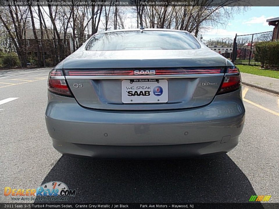 2011 Saab 9-5 Turbo4 Premium Sedan Granite Grey Metallic / Jet Black Photo #4