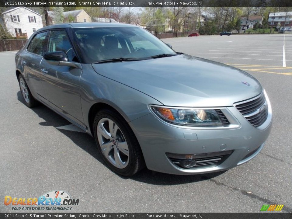 2011 Saab 9-5 Turbo4 Premium Sedan Granite Grey Metallic / Jet Black Photo #7