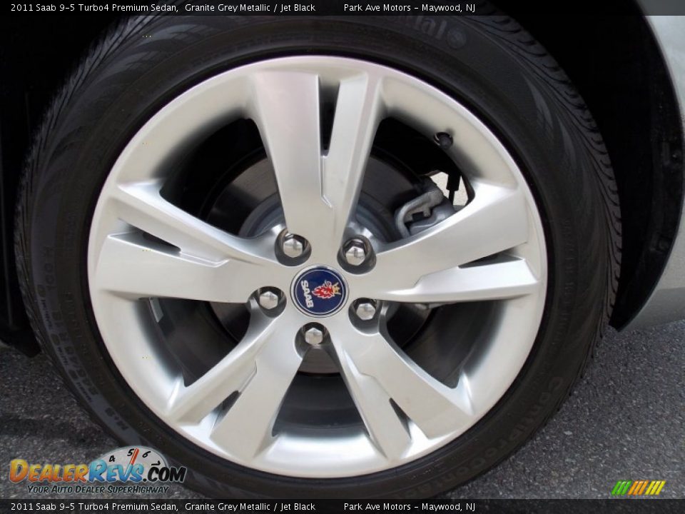 2011 Saab 9-5 Turbo4 Premium Sedan Granite Grey Metallic / Jet Black Photo #19
