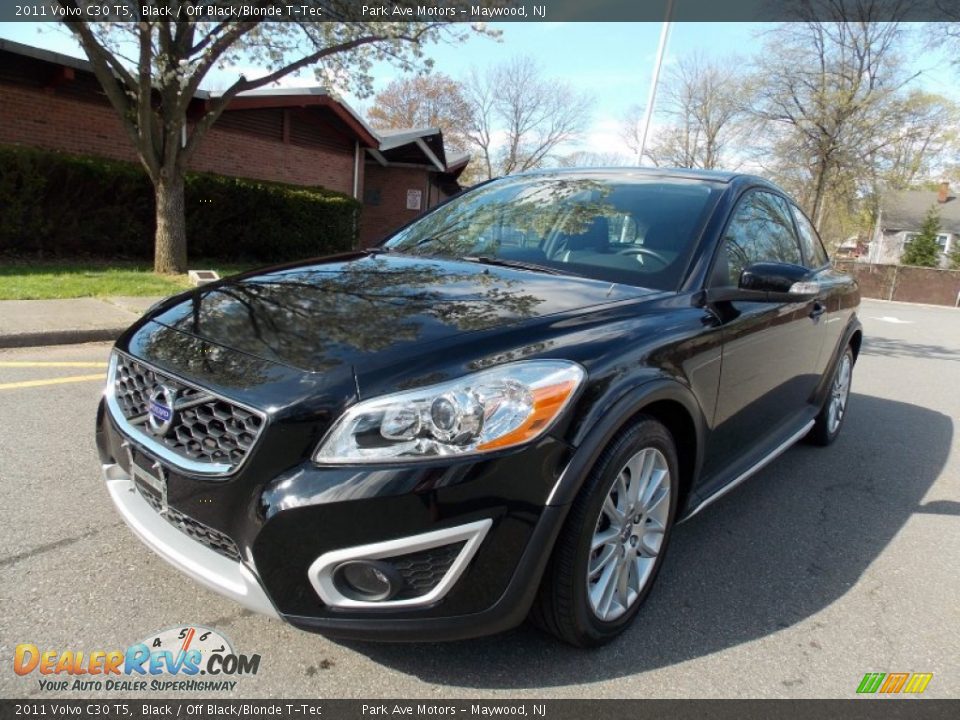 2011 Volvo C30 T5 Black / Off Black/Blonde T-Tec Photo #1
