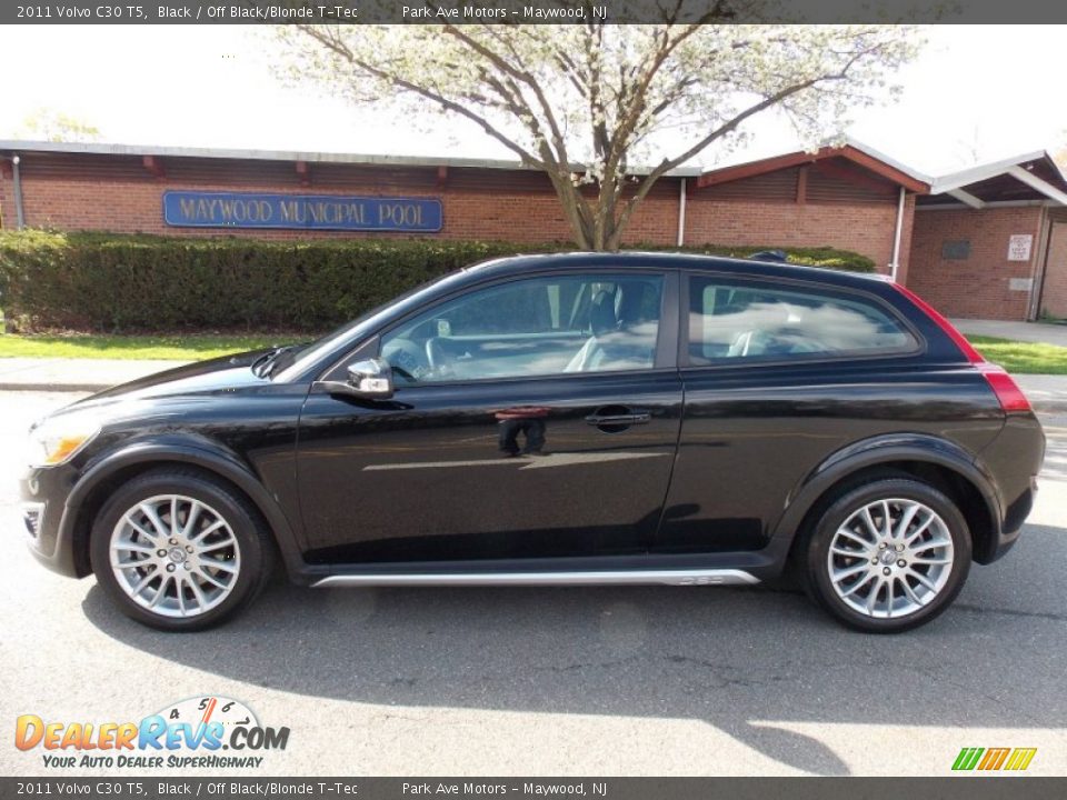 2011 Volvo C30 T5 Black / Off Black/Blonde T-Tec Photo #2