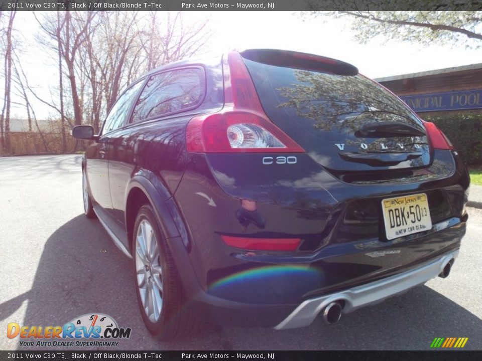 2011 Volvo C30 T5 Black / Off Black/Blonde T-Tec Photo #3