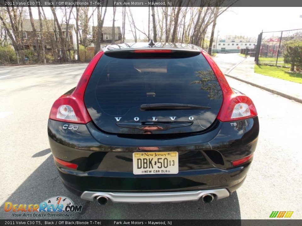 2011 Volvo C30 T5 Black / Off Black/Blonde T-Tec Photo #4