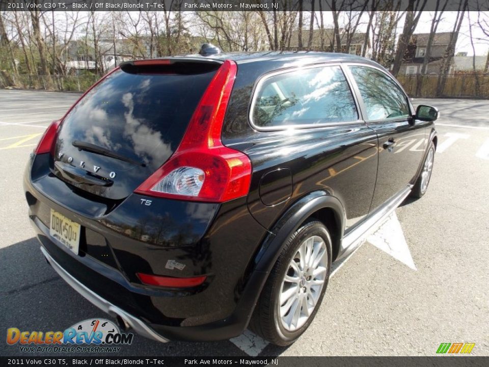 2011 Volvo C30 T5 Black / Off Black/Blonde T-Tec Photo #5