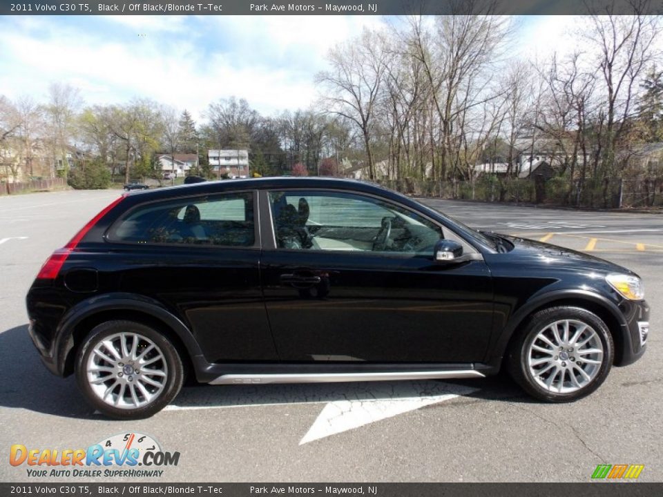 2011 Volvo C30 T5 Black / Off Black/Blonde T-Tec Photo #6