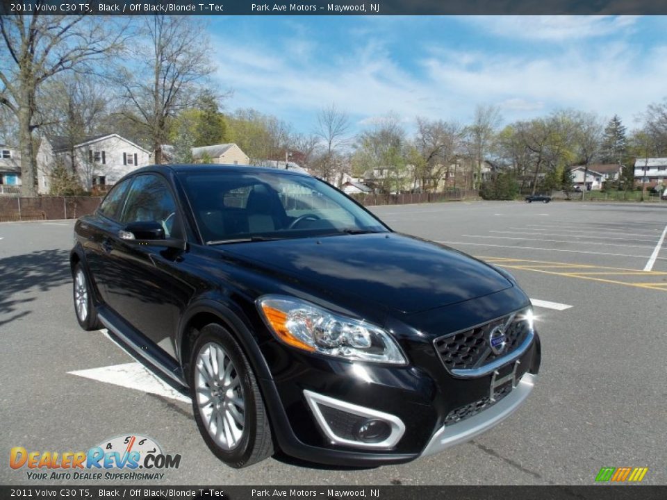 2011 Volvo C30 T5 Black / Off Black/Blonde T-Tec Photo #7