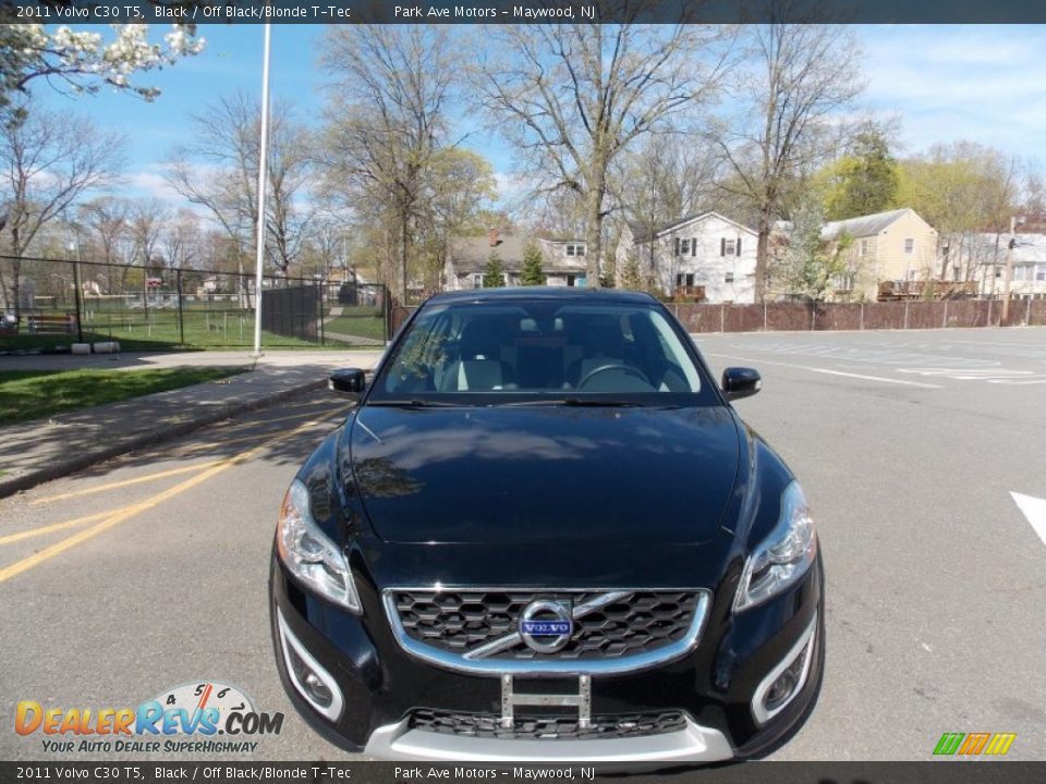 2011 Volvo C30 T5 Black / Off Black/Blonde T-Tec Photo #8
