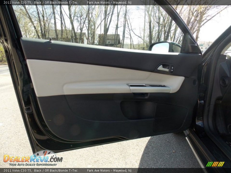 2011 Volvo C30 T5 Black / Off Black/Blonde T-Tec Photo #9