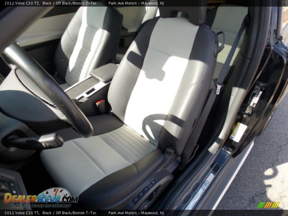 2011 Volvo C30 T5 Black / Off Black/Blonde T-Tec Photo #10