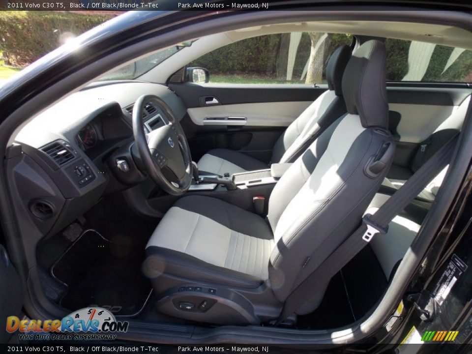 2011 Volvo C30 T5 Black / Off Black/Blonde T-Tec Photo #11