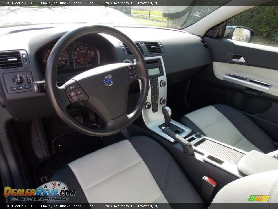 2011 Volvo C30 T5 Black / Off Black/Blonde T-Tec Photo #12