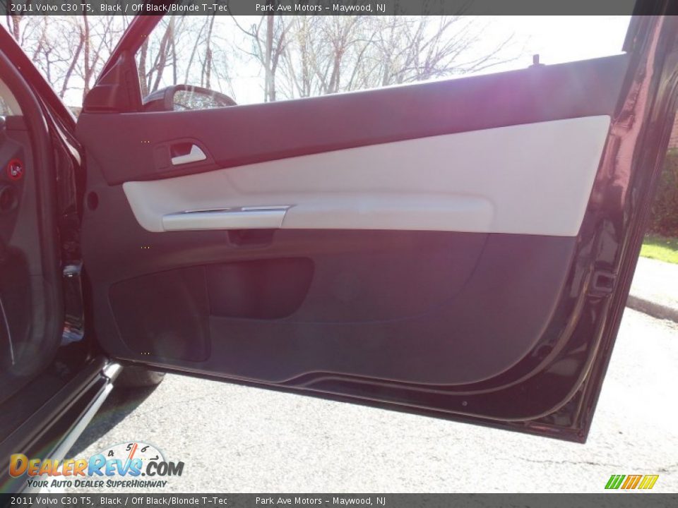 2011 Volvo C30 T5 Black / Off Black/Blonde T-Tec Photo #14