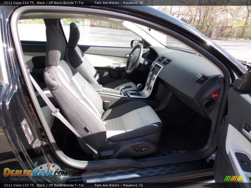 2011 Volvo C30 T5 Black / Off Black/Blonde T-Tec Photo #16