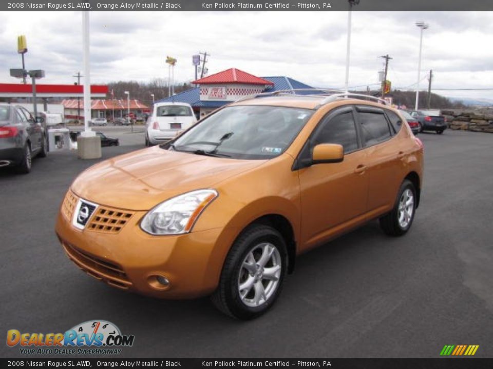 2008 Nissan Rogue SL AWD Orange Alloy Metallic / Black Photo #1
