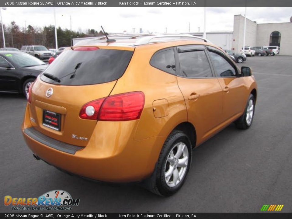 2008 Nissan Rogue SL AWD Orange Alloy Metallic / Black Photo #5