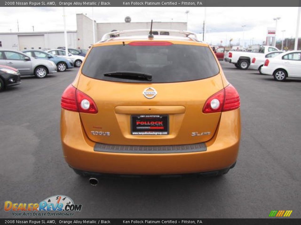 2008 Nissan Rogue SL AWD Orange Alloy Metallic / Black Photo #6