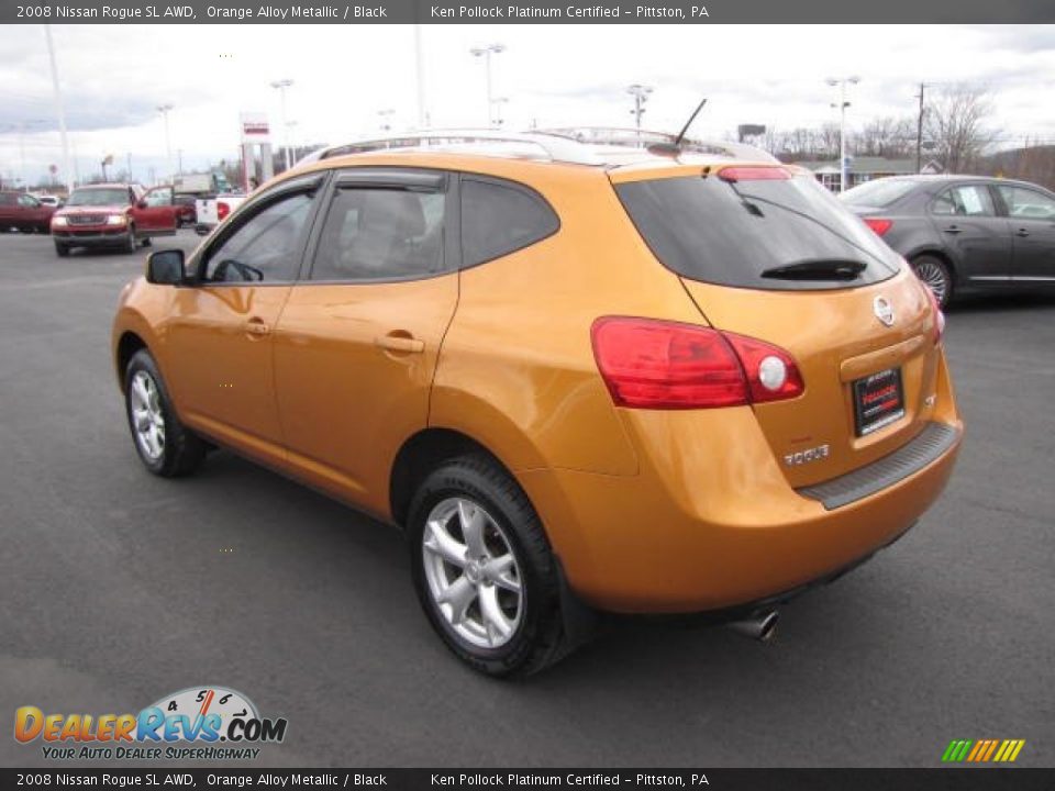 2008 Nissan Rogue SL AWD Orange Alloy Metallic / Black Photo #7