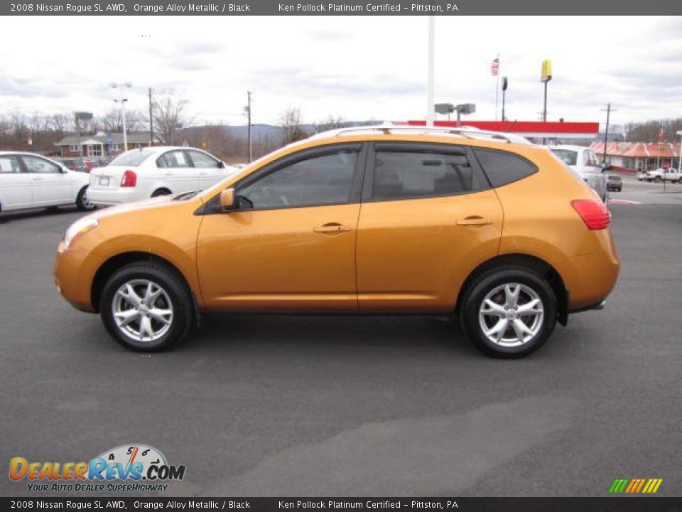 2008 Nissan Rogue SL AWD Orange Alloy Metallic / Black Photo #8