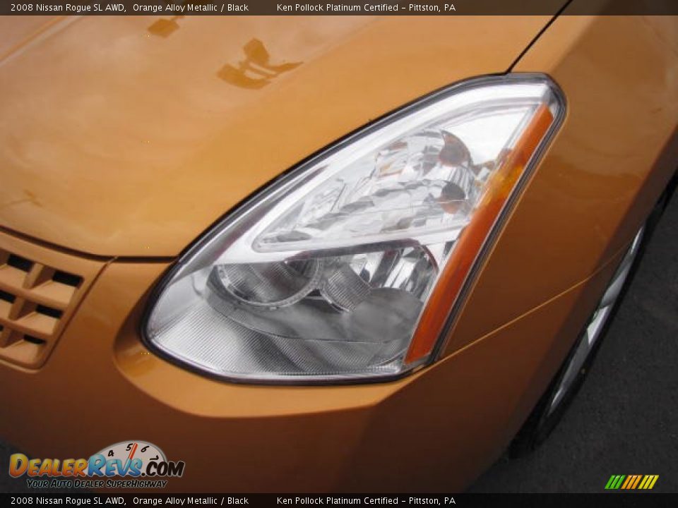 2008 Nissan Rogue SL AWD Orange Alloy Metallic / Black Photo #9