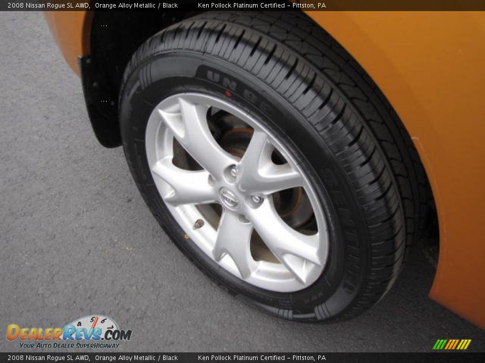 2008 Nissan Rogue SL AWD Orange Alloy Metallic / Black Photo #15