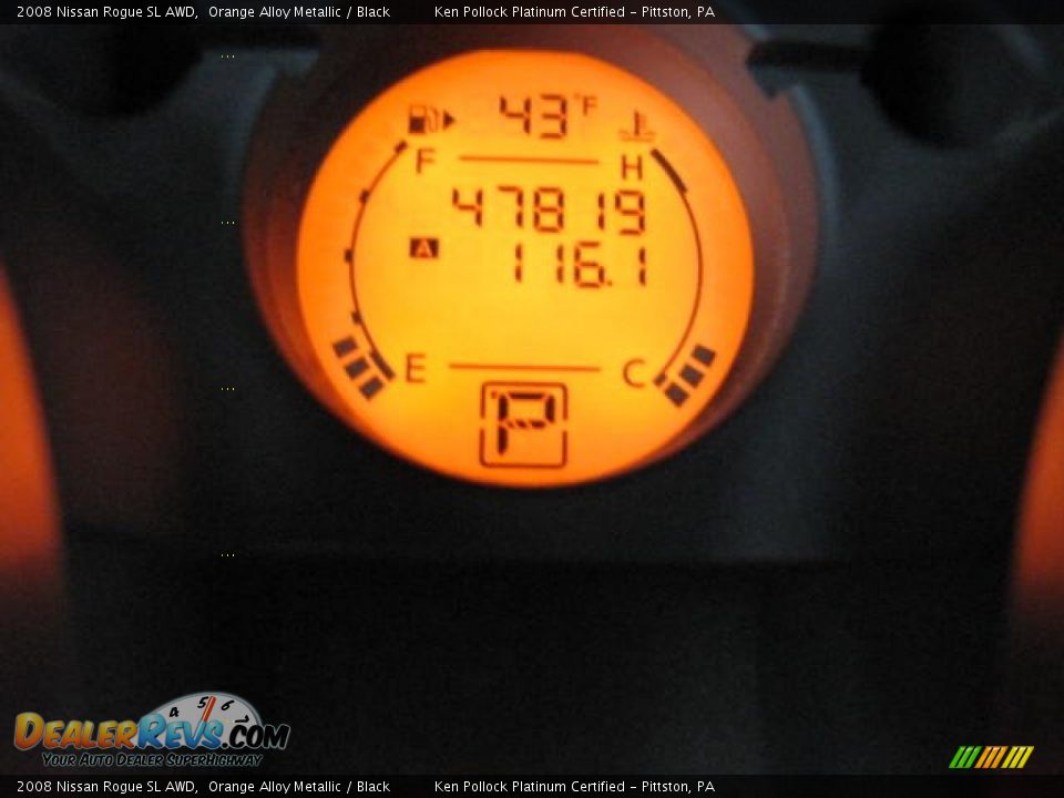 2008 Nissan Rogue SL AWD Orange Alloy Metallic / Black Photo #33