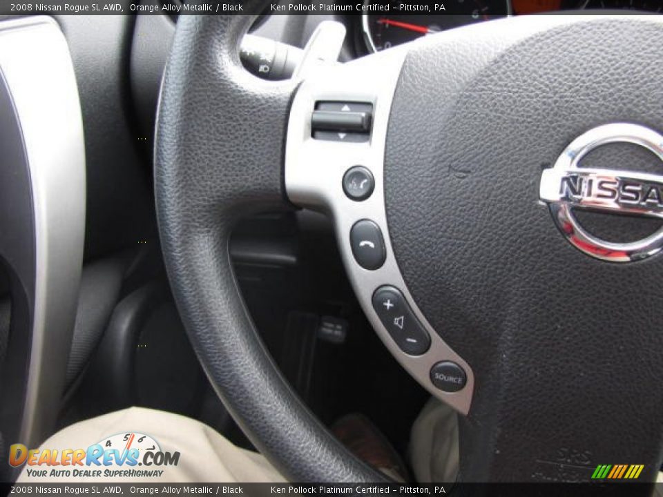 2008 Nissan Rogue SL AWD Orange Alloy Metallic / Black Photo #34