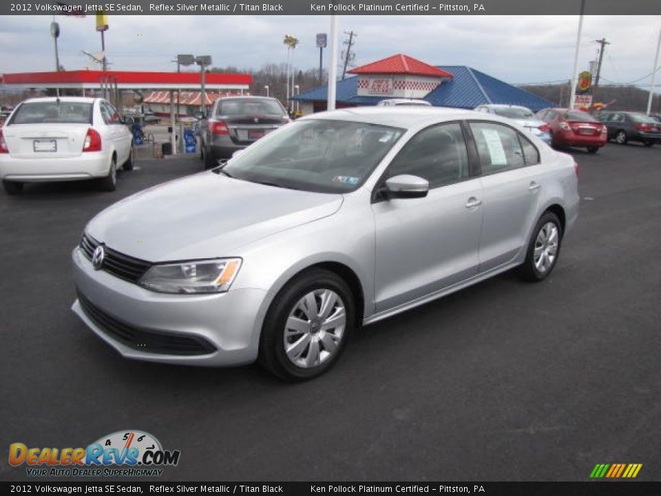 2012 Volkswagen Jetta SE Sedan Reflex Silver Metallic / Titan Black Photo #1
