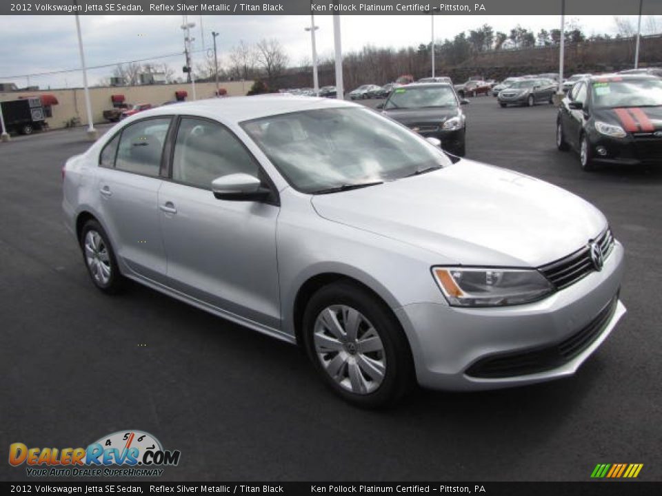 2012 Volkswagen Jetta SE Sedan Reflex Silver Metallic / Titan Black Photo #3