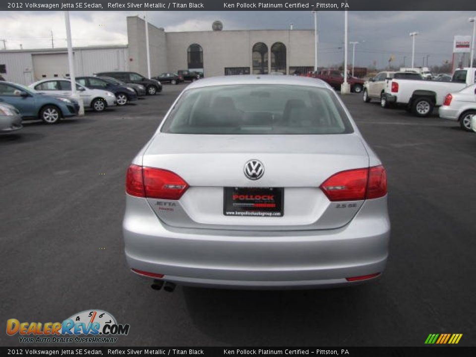 2012 Volkswagen Jetta SE Sedan Reflex Silver Metallic / Titan Black Photo #6