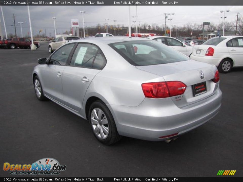2012 Volkswagen Jetta SE Sedan Reflex Silver Metallic / Titan Black Photo #7