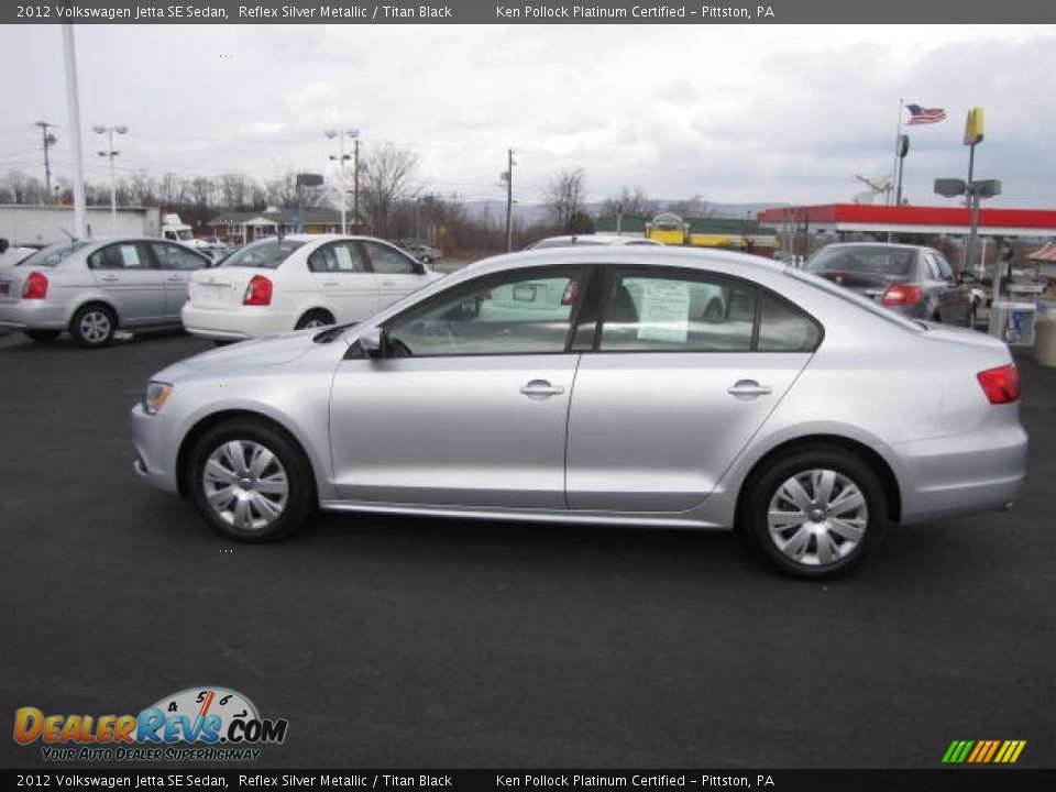 2012 Volkswagen Jetta SE Sedan Reflex Silver Metallic / Titan Black Photo #8